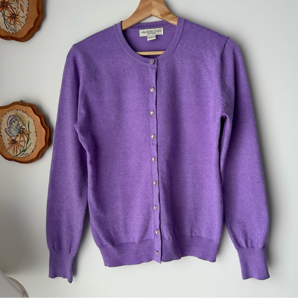 Lilac Cardigan Sweater